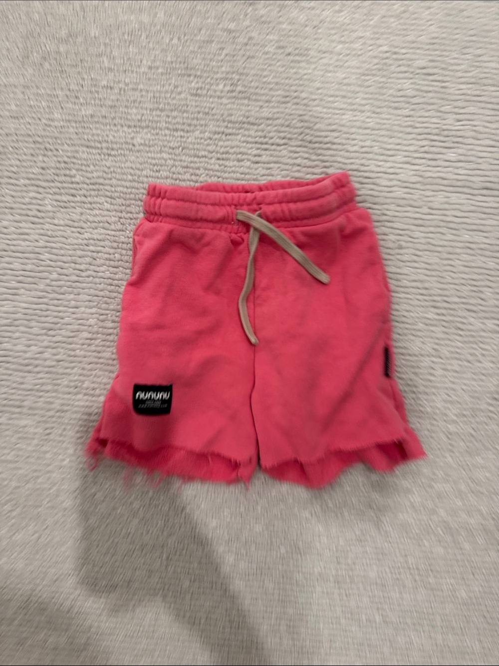 nununu Coral Pink Ruffle-Hem Athletic Shorts